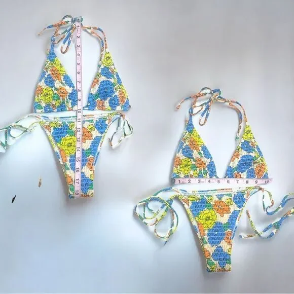 2-piece Bikini l Slide Triangle l Functional Ties l S l EUC - Picture 5 of 11